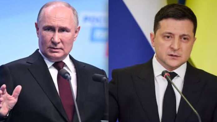 Vladimir Putin and Volodymyr Zelenskyy