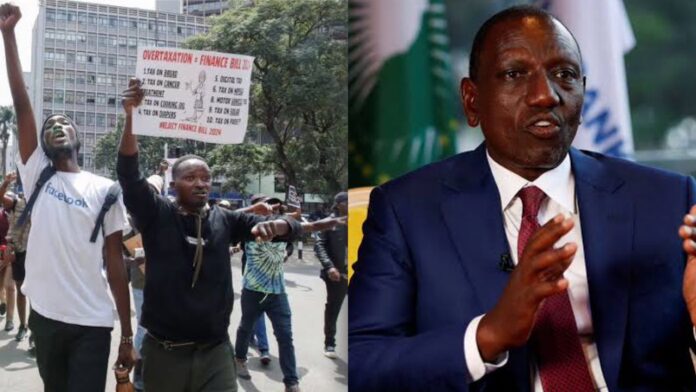 Protesters in Kenya, President William Ruto