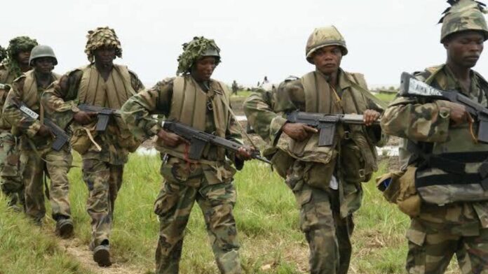 Nigerian Troops used to illustrate the story