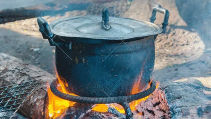 Cooking on open fires (firewood)