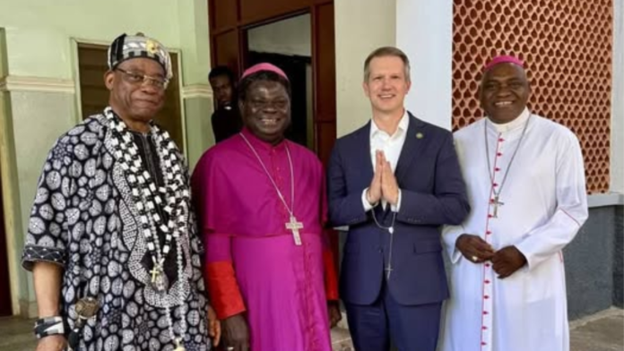 Riley Moore with Nigerian religious leaders