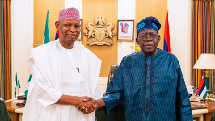 Yusuf with Tinubu at the Villa