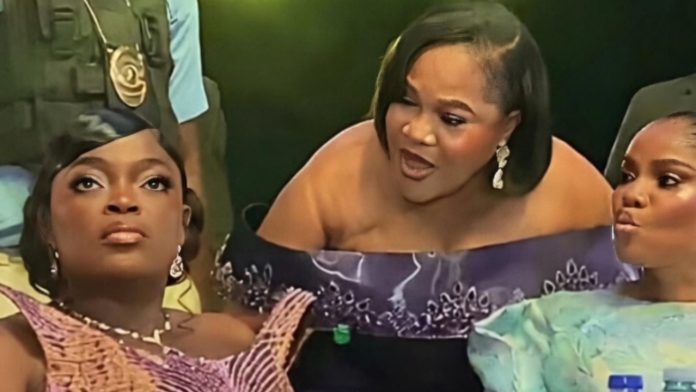 Fans react as Funke Akindele seemingly snubs Toyin Abraham in viral clip