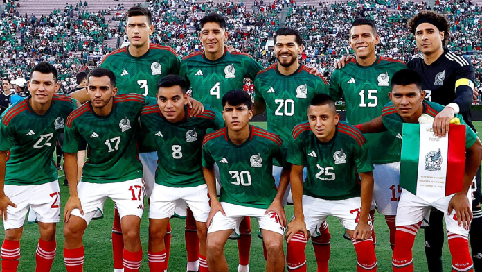 Mexico players at the World Cup