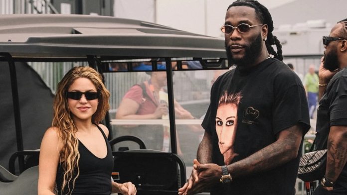 Burna Boy and Shakira during the meeting