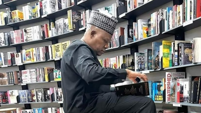 Shettima in the library